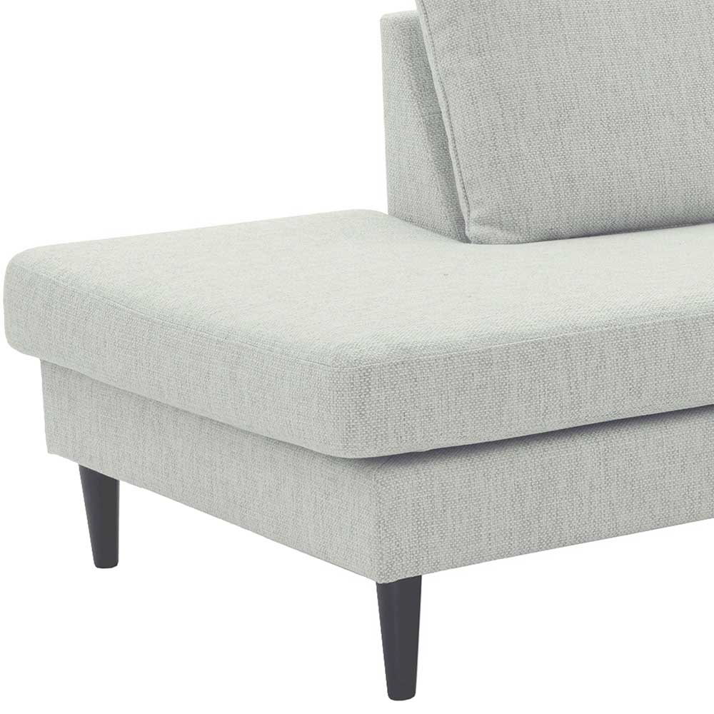 Skandi Design Ecksofa Offwhite Ratisca aus Webstoff mit Gestell aus Holz