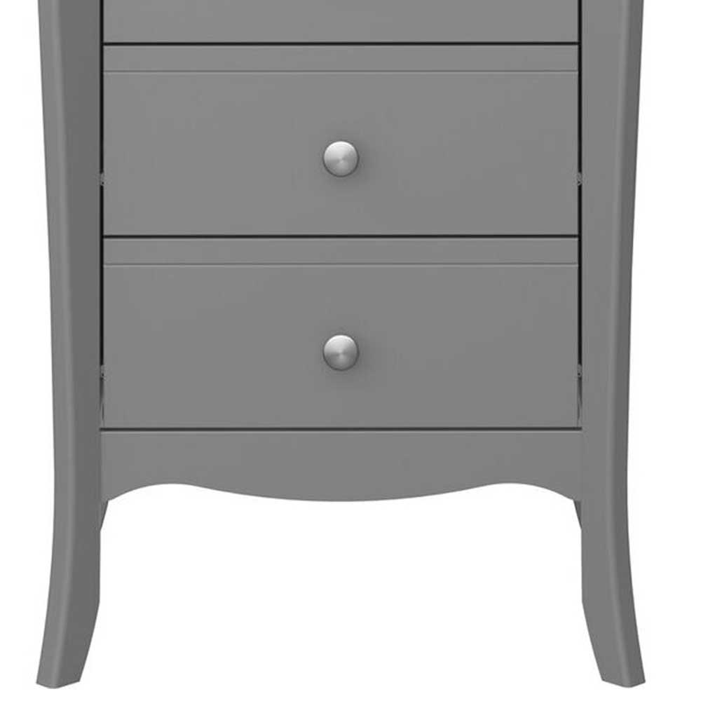 Barock Design Schubkastenkommode Cristov in Grau 45 cm tief