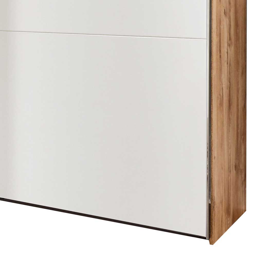 Schlafzimmerkleiderschrank zweifarbig Gizmeal in modernem Design 300 cm breit