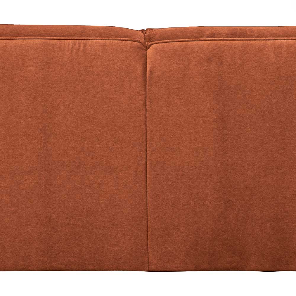 Apricot Samt Couch Brasatura 240 cm breit in modernem Design