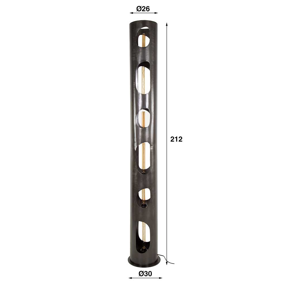 Stehleuchte Culina im Industry und Loft Stil aus Metall