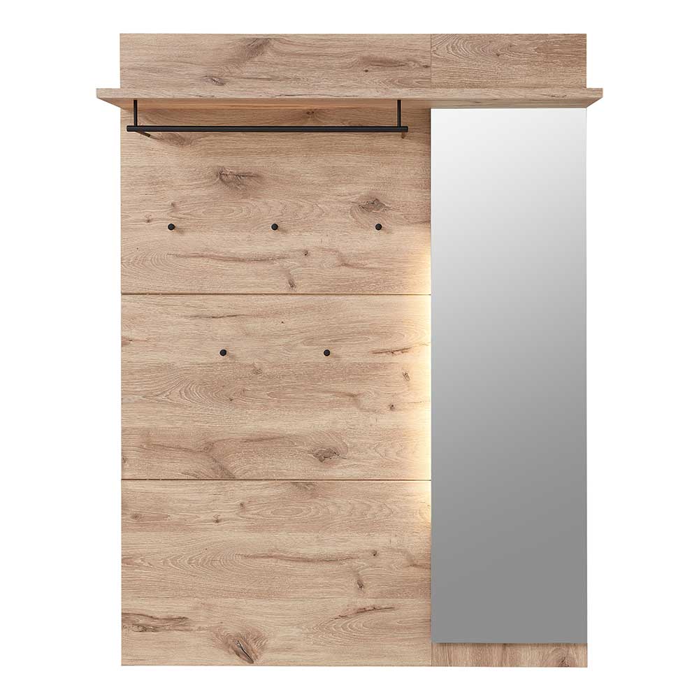 Wandgarderobe Griffin mit LED Beleuchtung 157 cm hoch