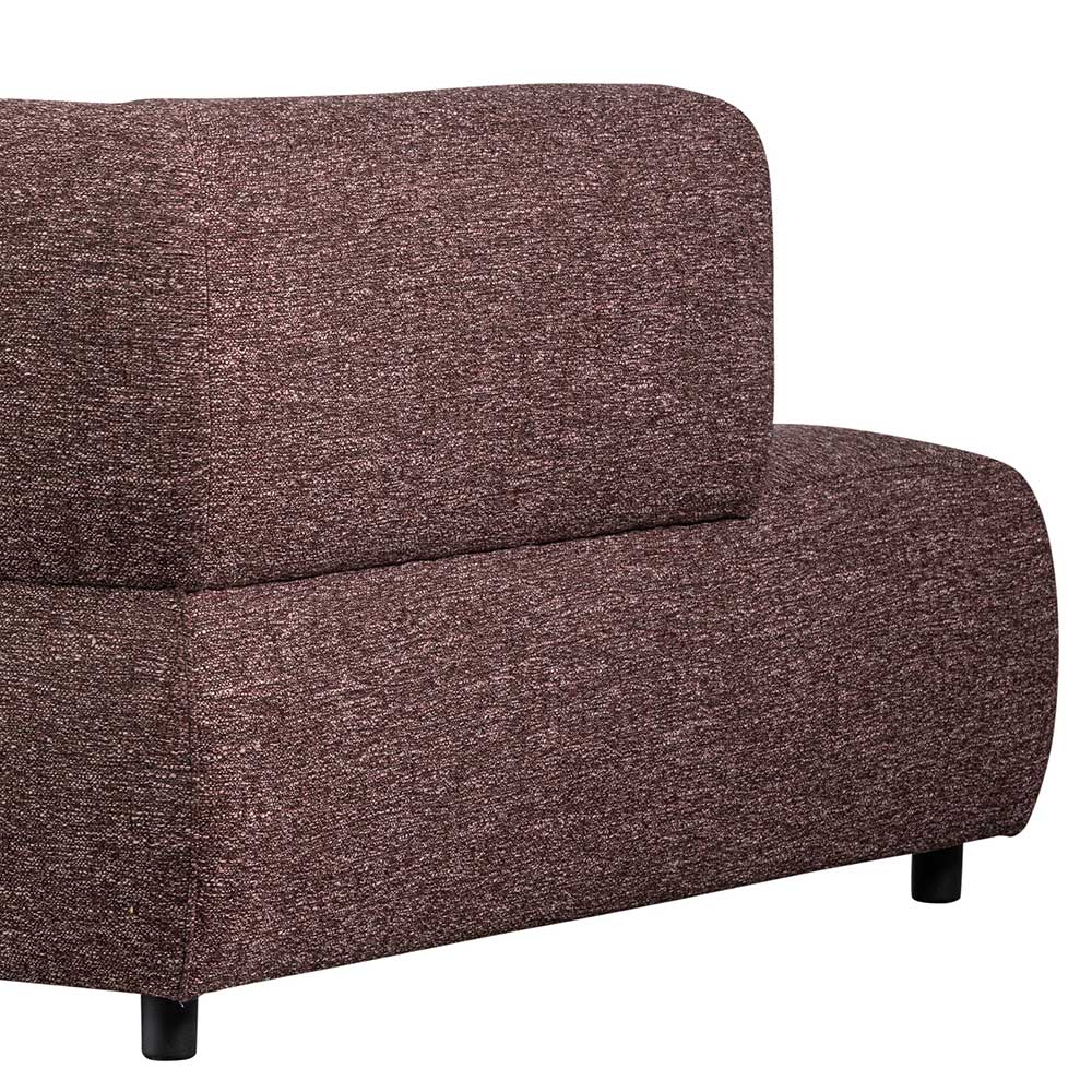 Sofa Element Modul Rasfera Mauve grob meliert aus Strukturstoff