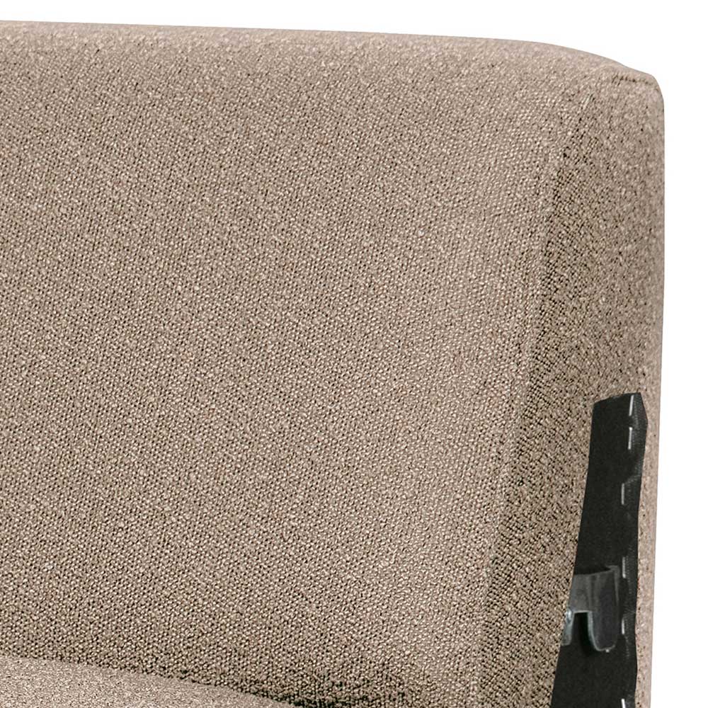 Modulsofa Element Addagio in modernem Design aus Boucle Stoff und Holz