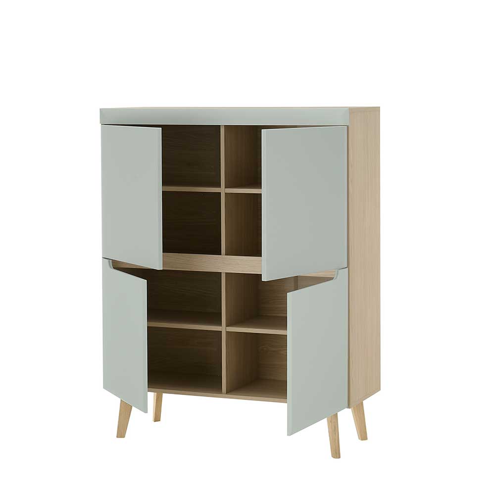 Highboard Casmas im Skandi Design mit Vierfußgestell