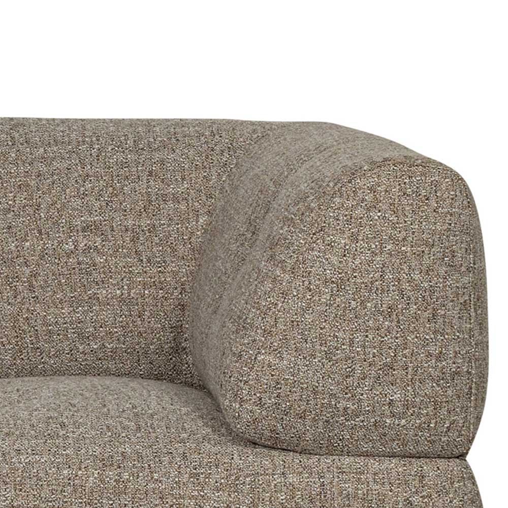 Dreisitzer Sofa modern Cardiff in Hellbraun meliert mit Vierfußgestell aus Metall