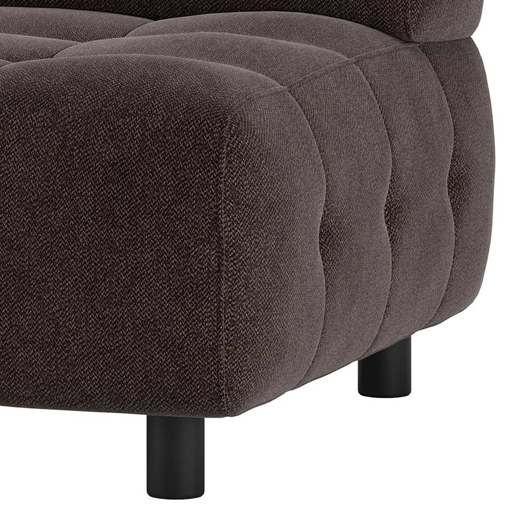 Sofa Element Einsitzer graubraun Zyorenica aus Webstoff 90 cm breit