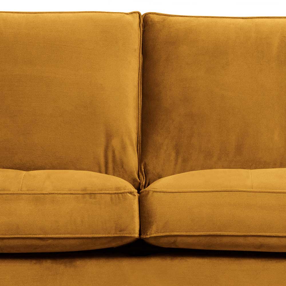 Sitzsofa Magoa in Ocker Samt 230 cm breit