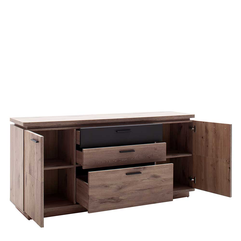 Modernes Sideboard Irysma mit drei Schubladen 170 cm breit