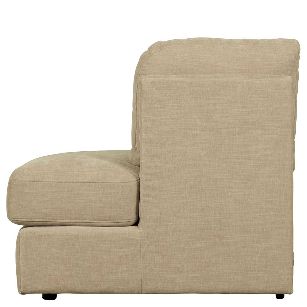 Modulsofa Abschluss Element rechts Pilamonia in Beige Rücken echt bezogen