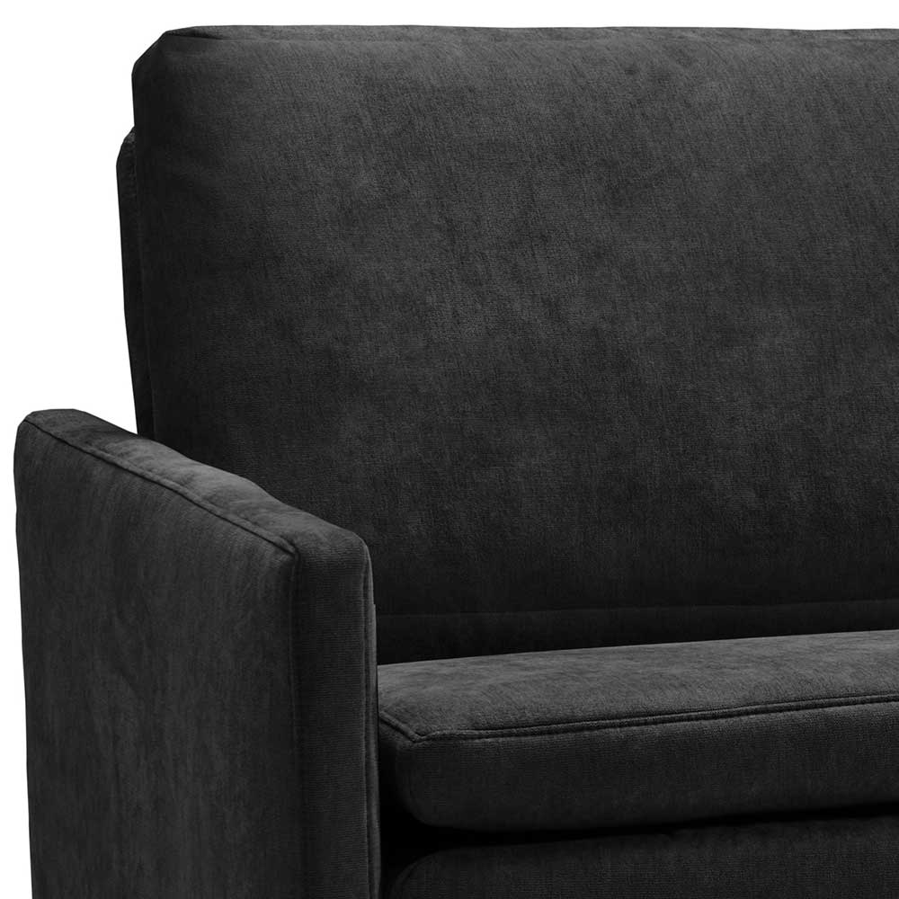 Sofa Lamezzan in Schwarz mit Rücken Klappmechanik