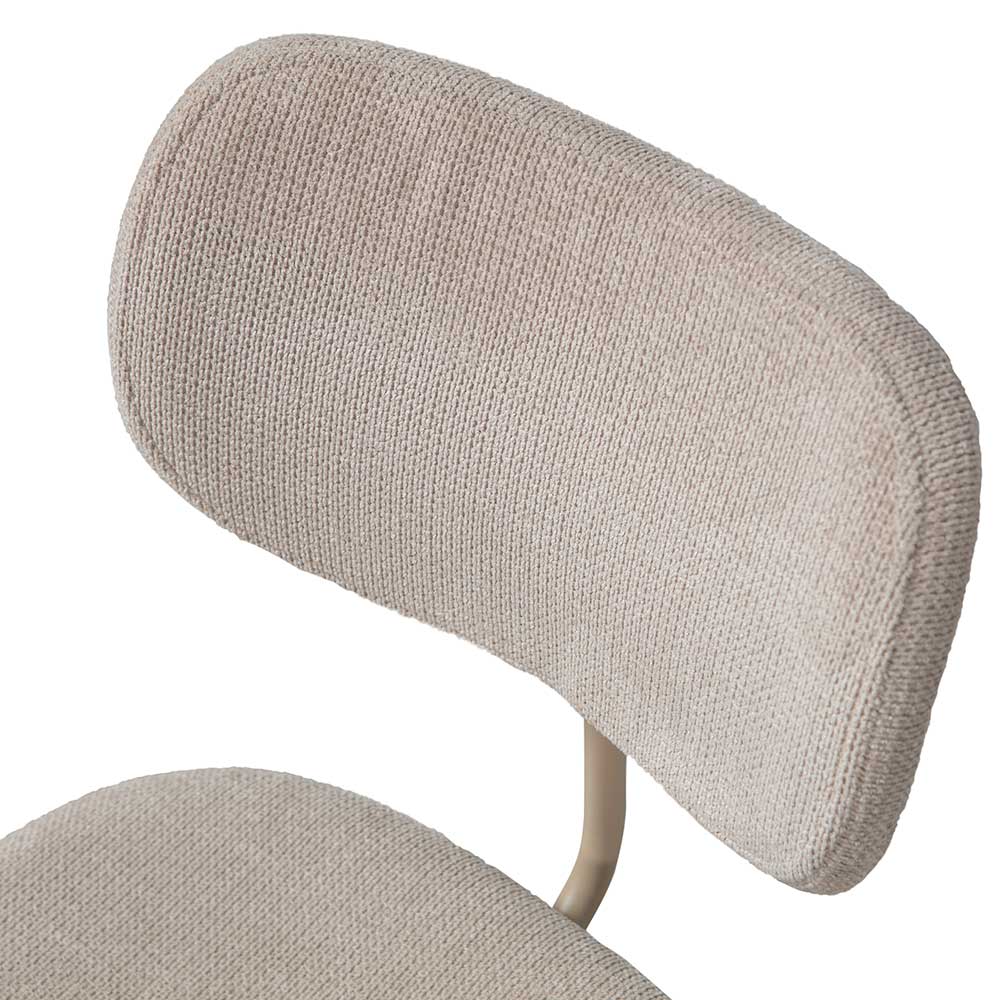 Küchenstuhl Set modern Ergonio in Beige mit Gestell aus Metall (2er Set)