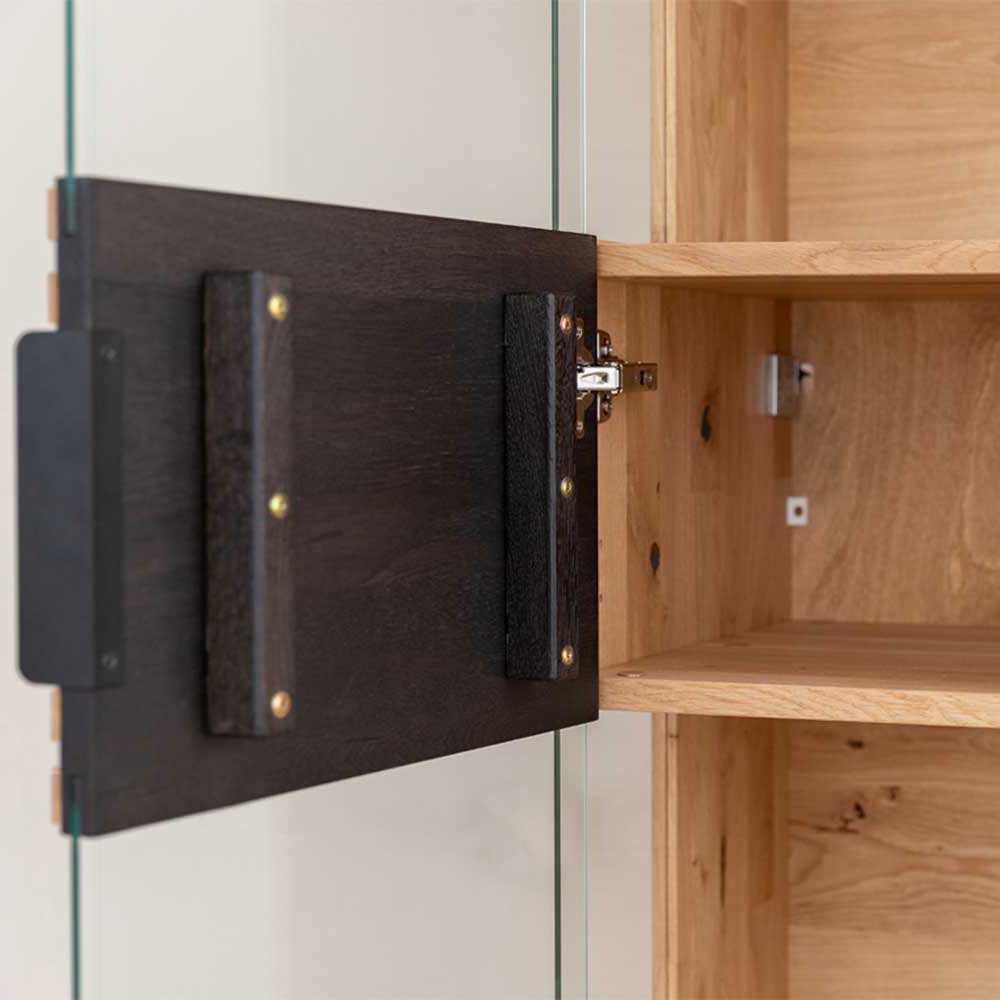 Highboard Deruta mit Glastür und LED Beleuchtung