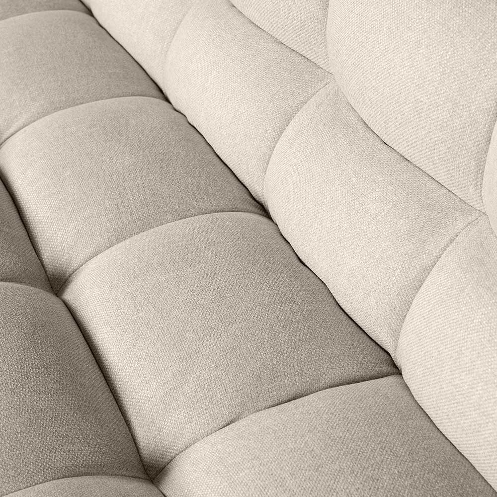 Modulares Ecksofa Maganda mit Nosagunterfederung Stoffbezug Beige