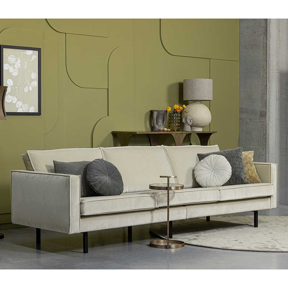 Dreisitzer Sofa Vien 277 cm breit mit Fußgestell aus Metall