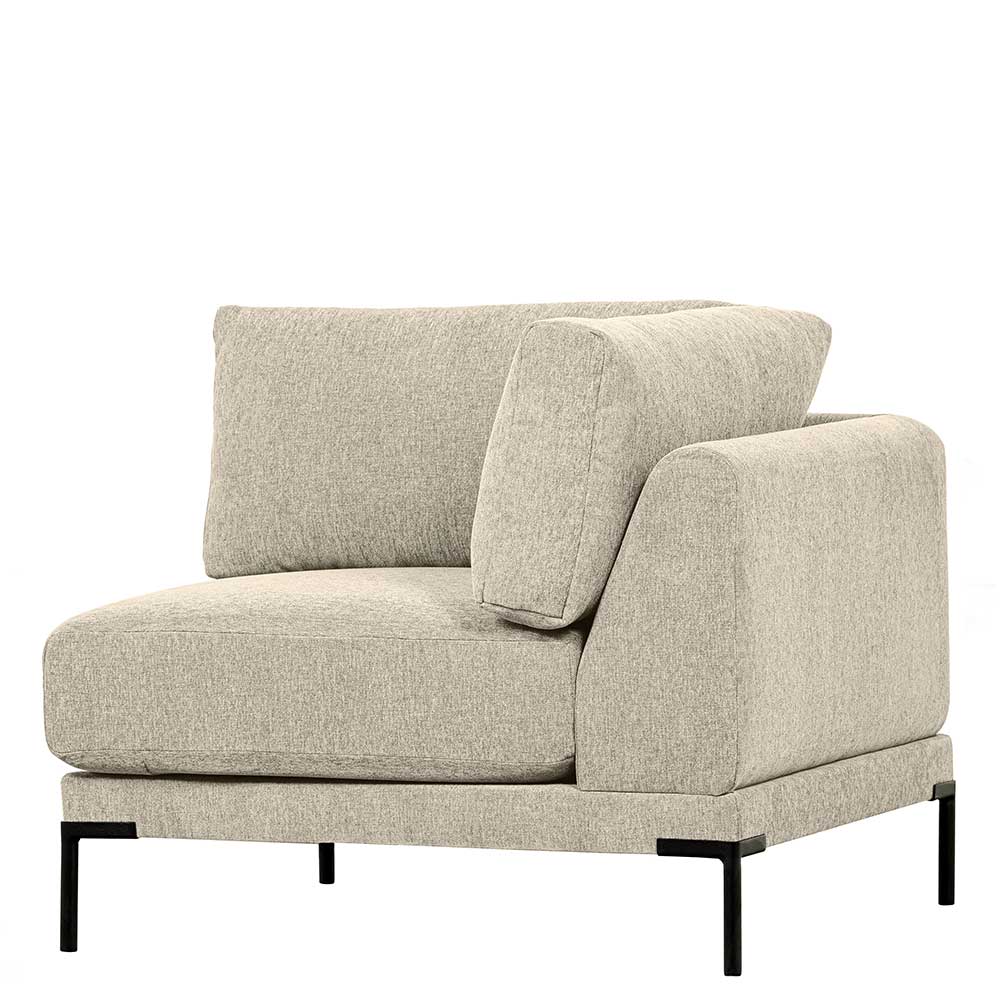 Eckelement Modul Sofa Imdyano in Beige mit Vierfußgestell aus Metall