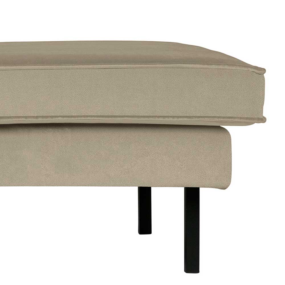 Retrostil Recamiere Opinaro in hell Khaki Samt 203 cm breit