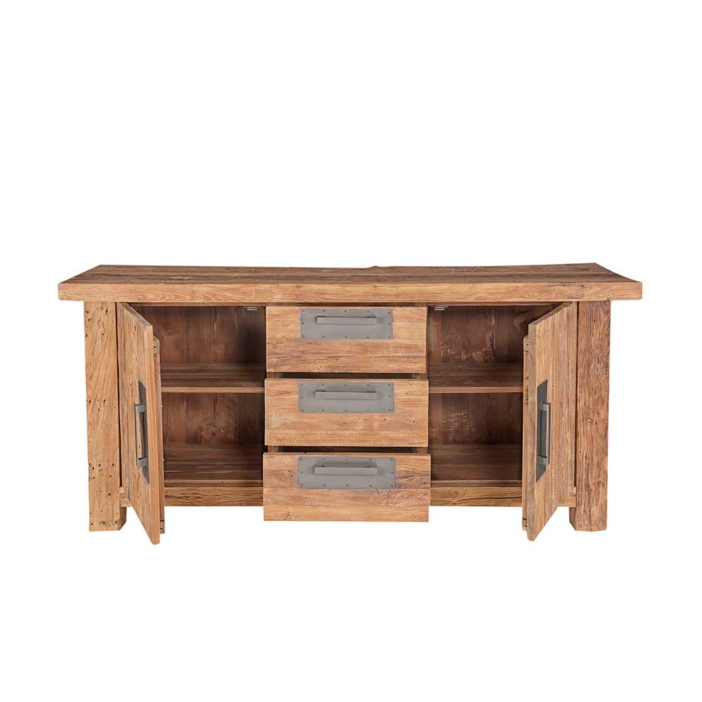 Design Sideboard Mastric aus Teak Altholz 180 cm breit