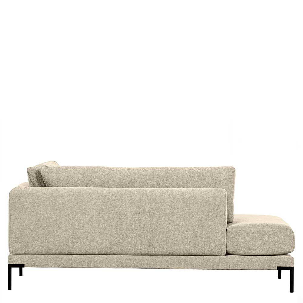 Modul Sofa Chaiselongue Imdyano in Beige mit Vierfußgestell aus Metall