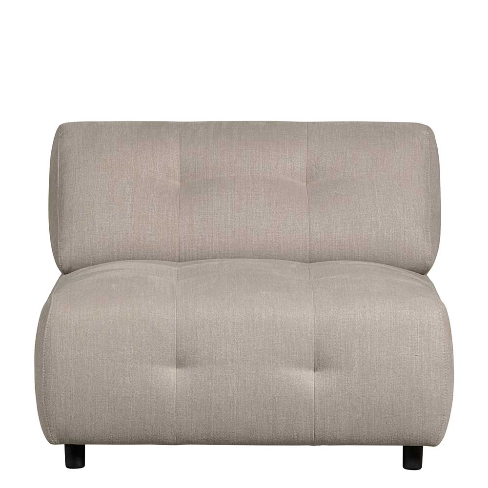 Hellgraues Flachgewebe Sofa Element Cracks in modernem Design 90 cm breit