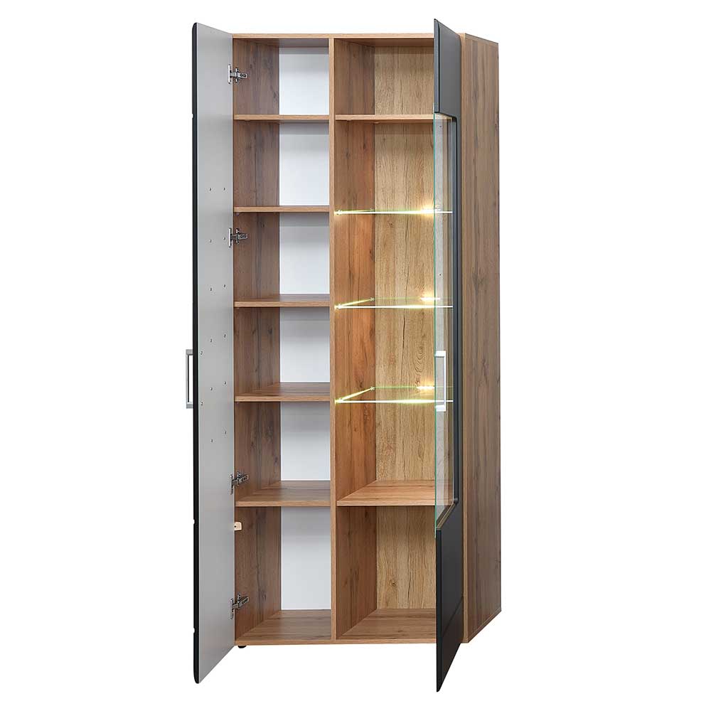 Wohnzimmervitrinenschrank Beldar 208 cm hoch in modernem Design