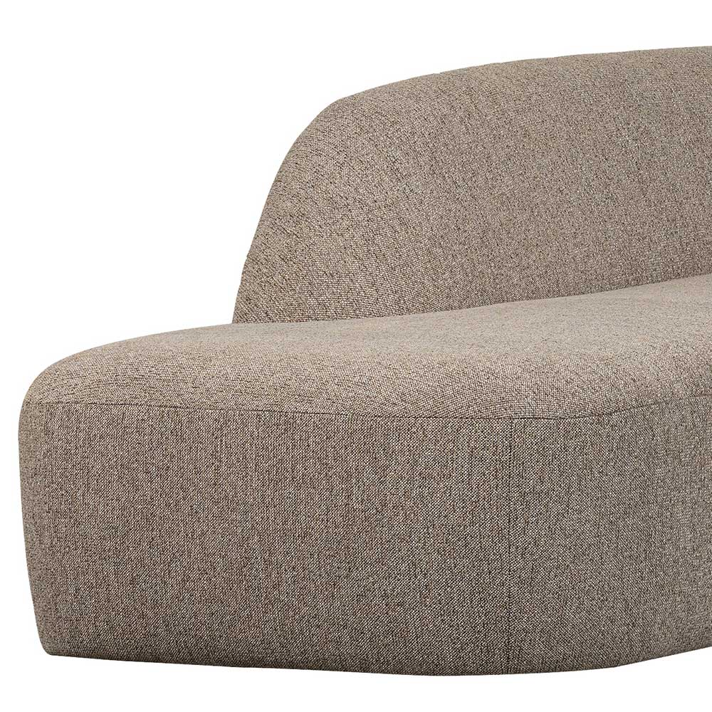 Skandi Design Sofa Eckgarnitur Ciramella in Beige meliert mit Armlehne