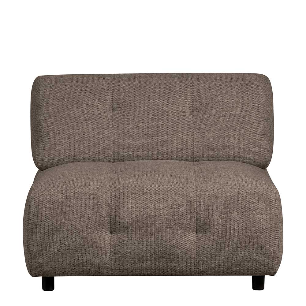 Einsitzer Couch Element Tampa in Graubraun mit Chenille Bezug