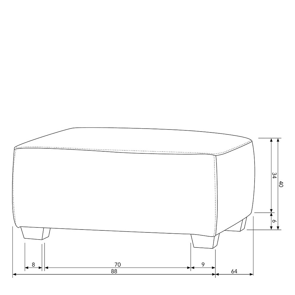 Outdoor Hocker Adaja in Dunkelgrün mit Bezug aus Kunstleder