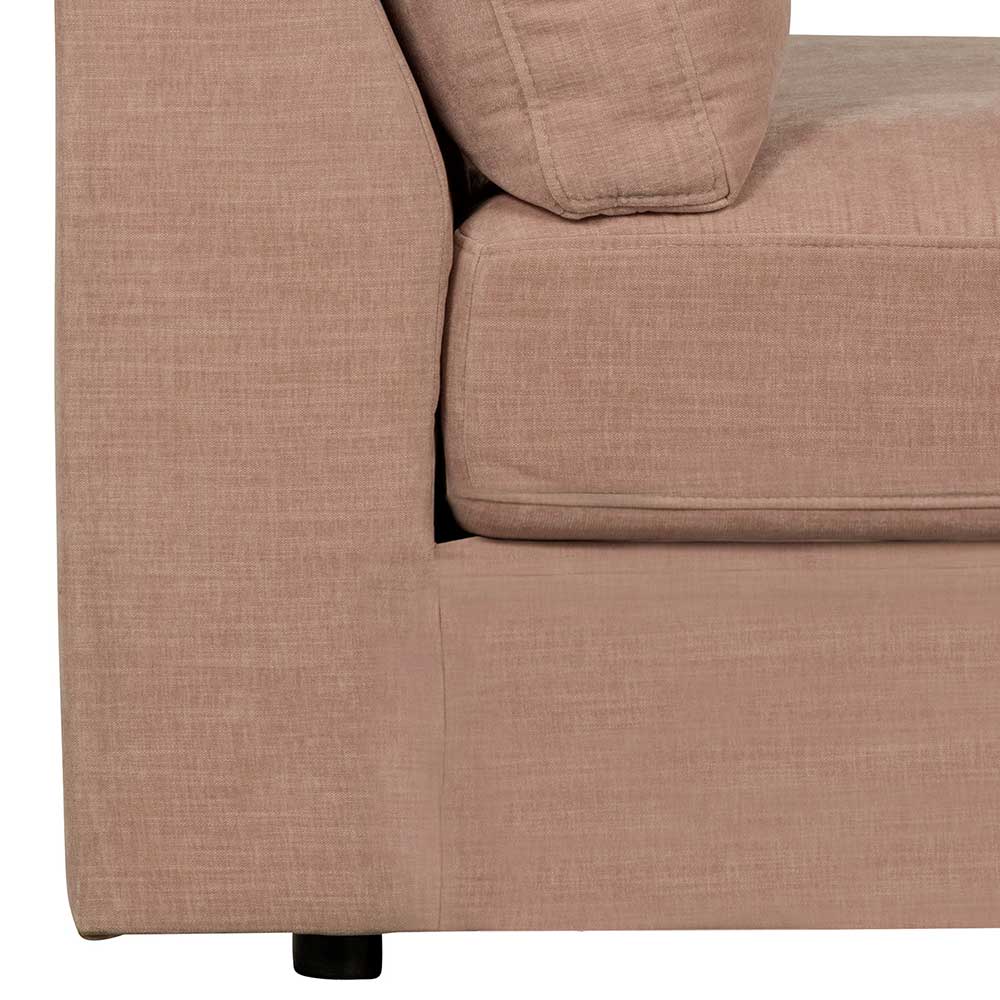 Modulsofa Abschluss Element rechts Oktamian in Rosa aus Webstoff