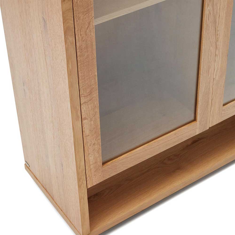 Skandi Design Schrank Vitrine Blax in Eichefarben 100 cm breit