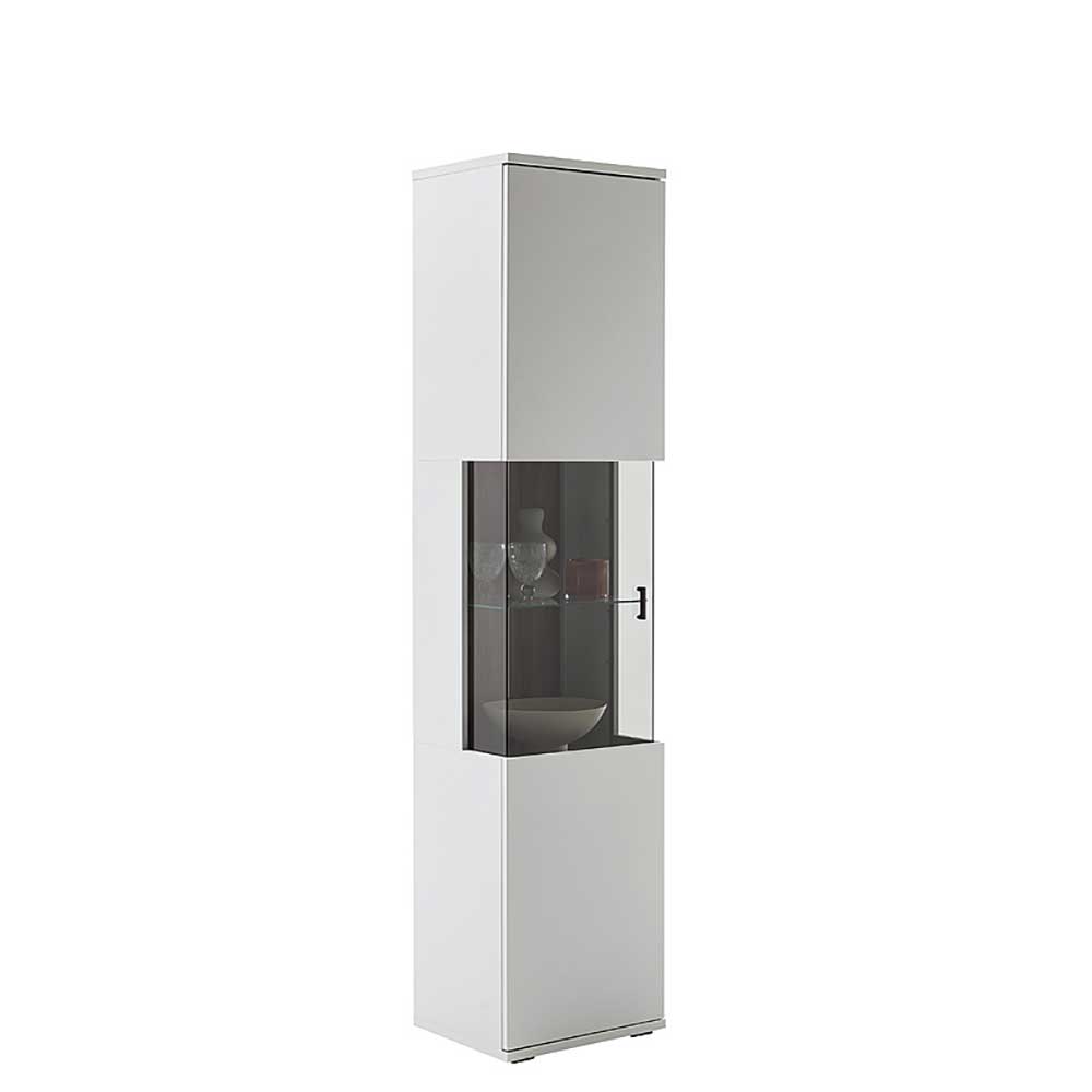 Weiße Schrank Vitrine Barat in modernem Design 199 cm hoch