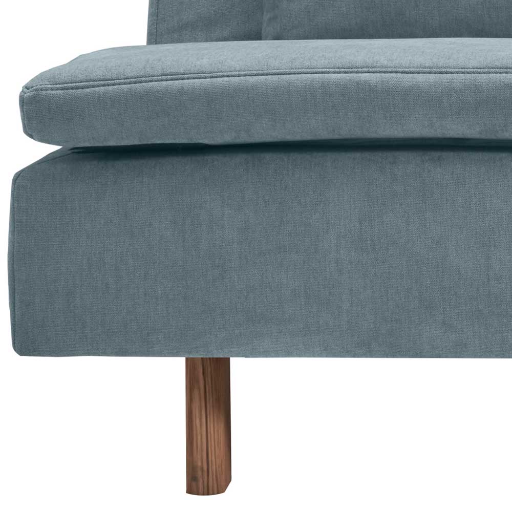 Hellblaues Schlafsofa Finora mit Rücken Klappmechanik 205 cm breit