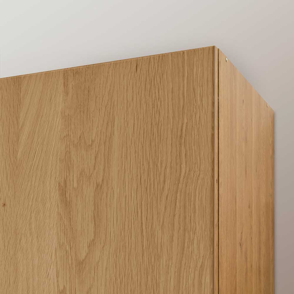 Design Schlafzimmerschrank Veyfas in Beige und Eiche teilmassiv 3-türig