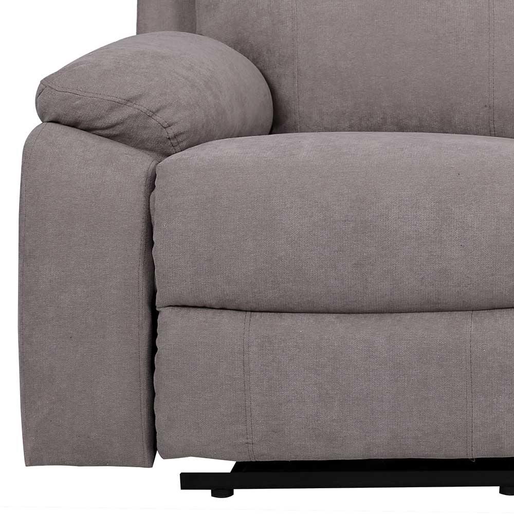 3 Sitzer Relaxcouch Laguera in Grau mit Taschenfederkern