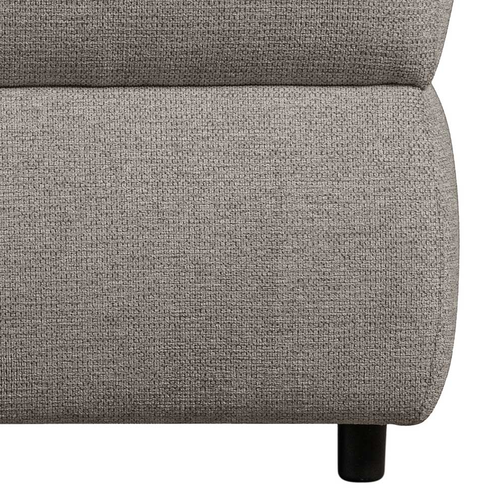 Graugrünes Couch Element Aberdeen aus Chenillegewebe 90 cm breit