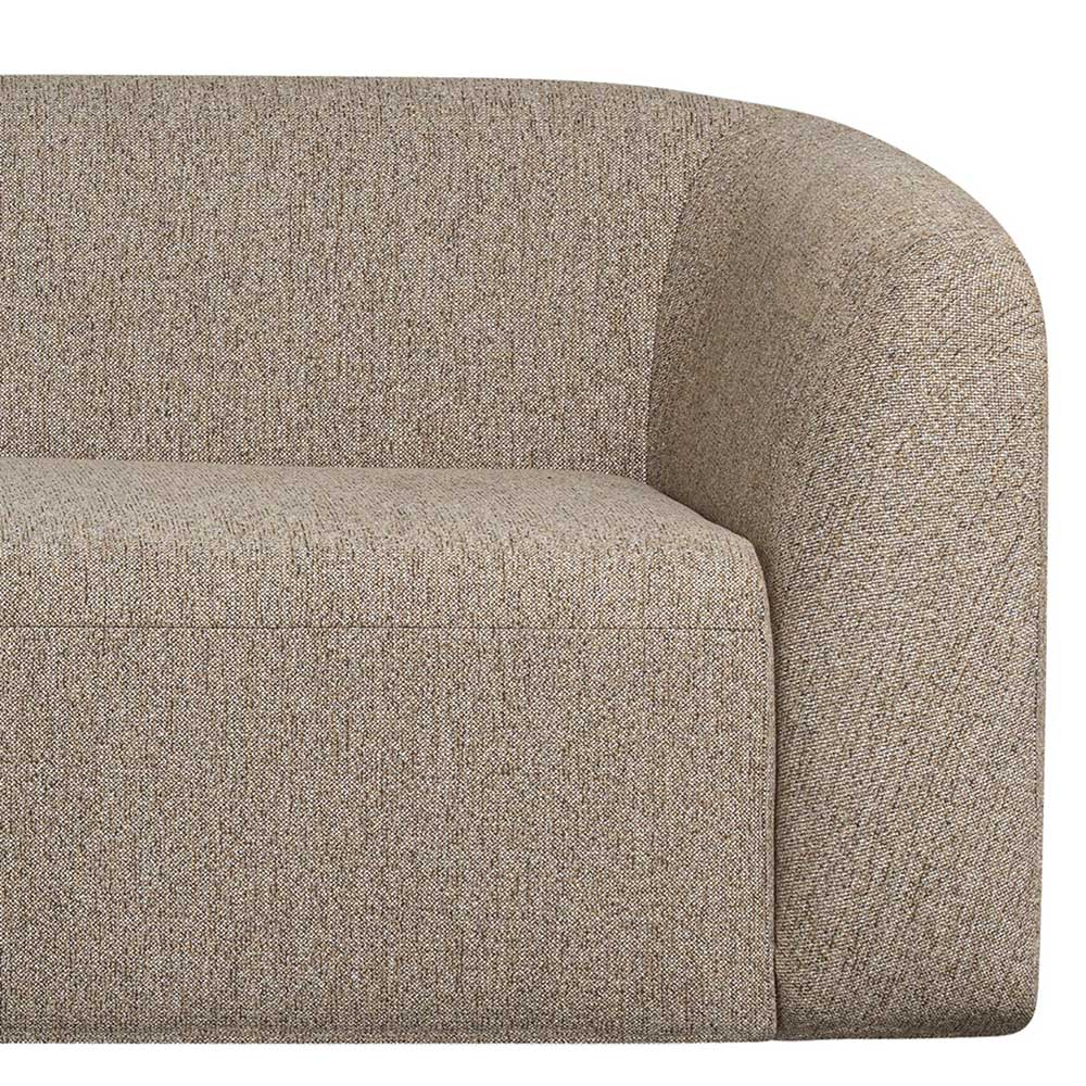 Skandi Design Sofa Eckgarnitur Ciramella in Beige meliert mit Armlehne