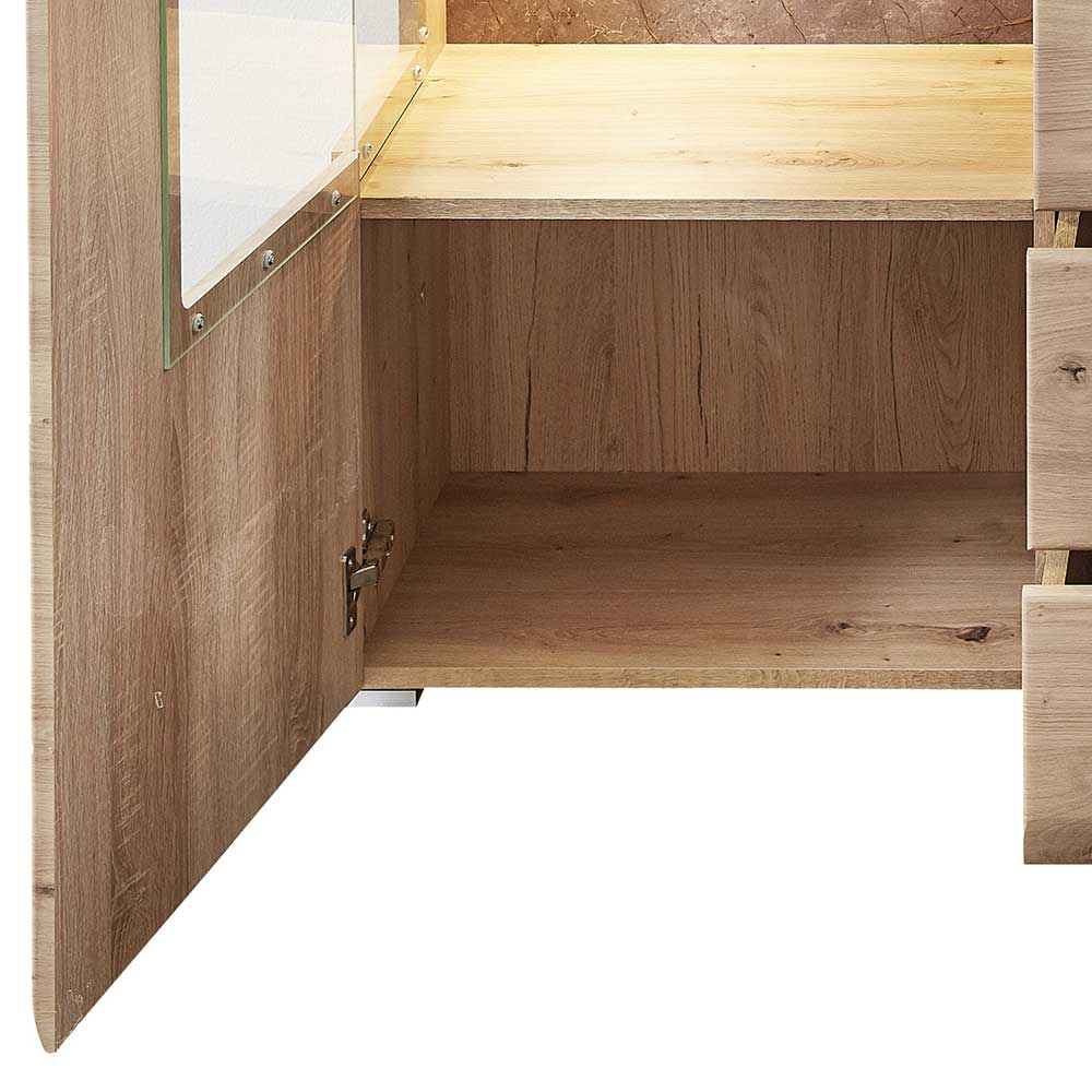 Sideboard Mendolia in Graubraun und Wildeiche Optik 170 cm breit