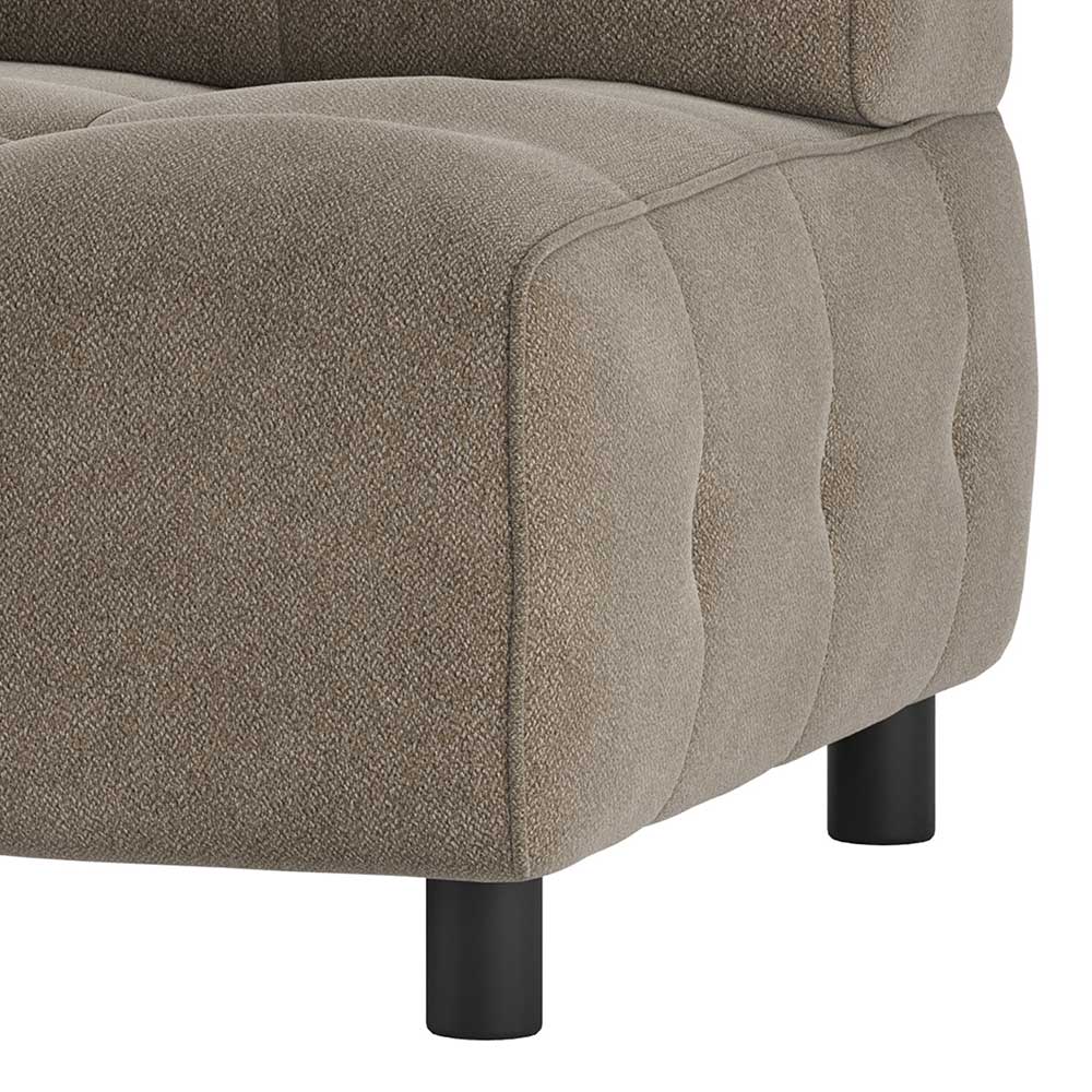 Sofa Element modern Estravo in Graugrün Webstoff 122 cm breit