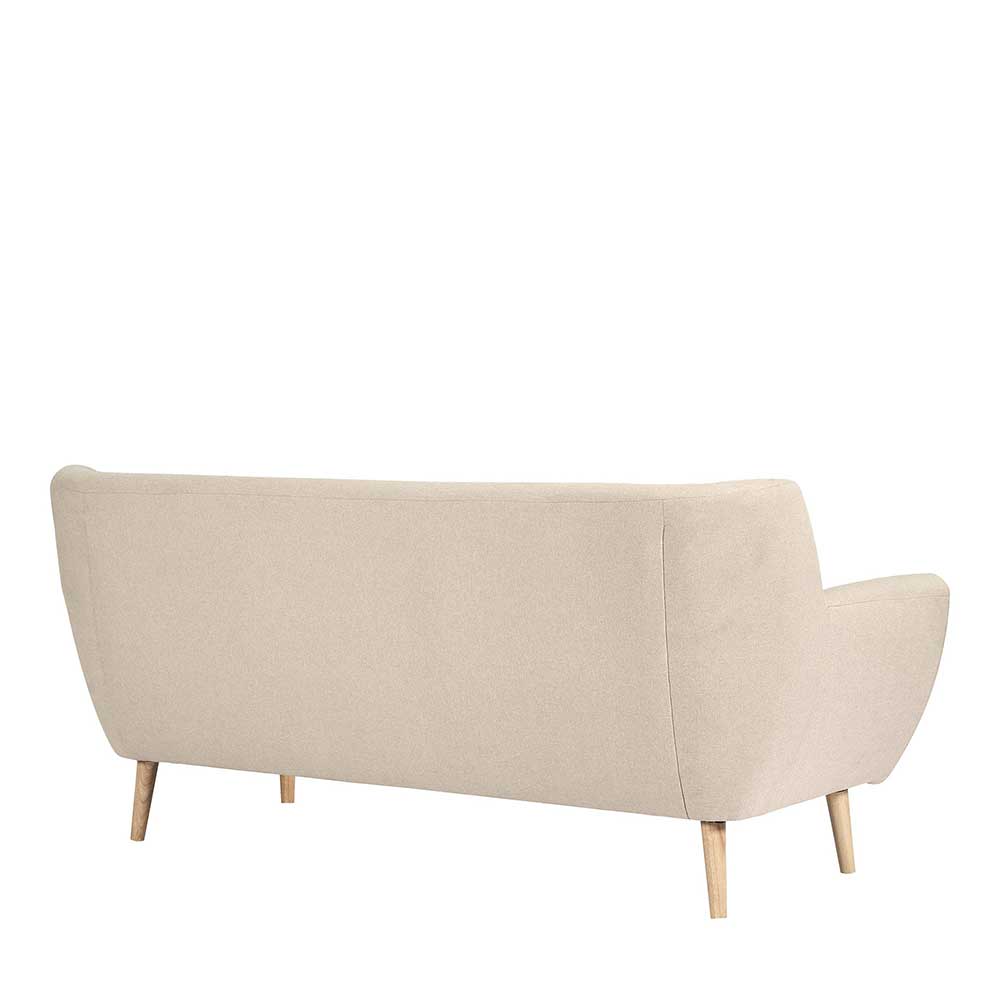 Sofa Dreamin in Beige mit Vierfußgestell aus Holz