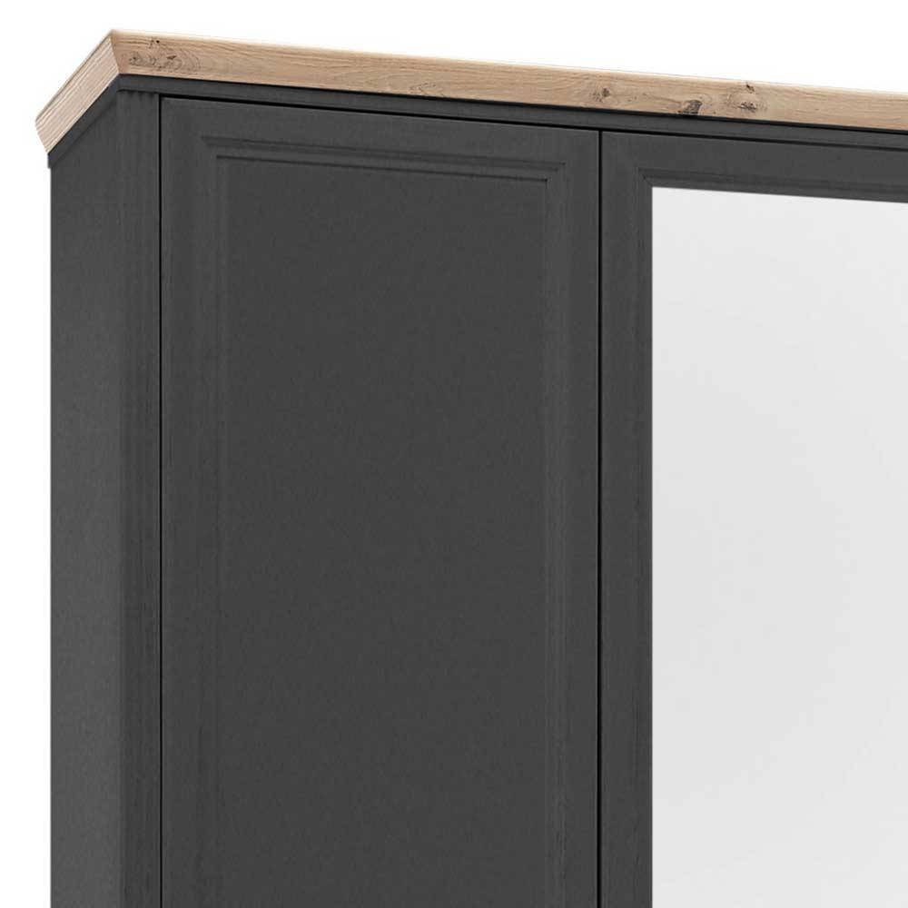 Drehtürenschrank Trujano mit Spiegeltür im Landhausstil