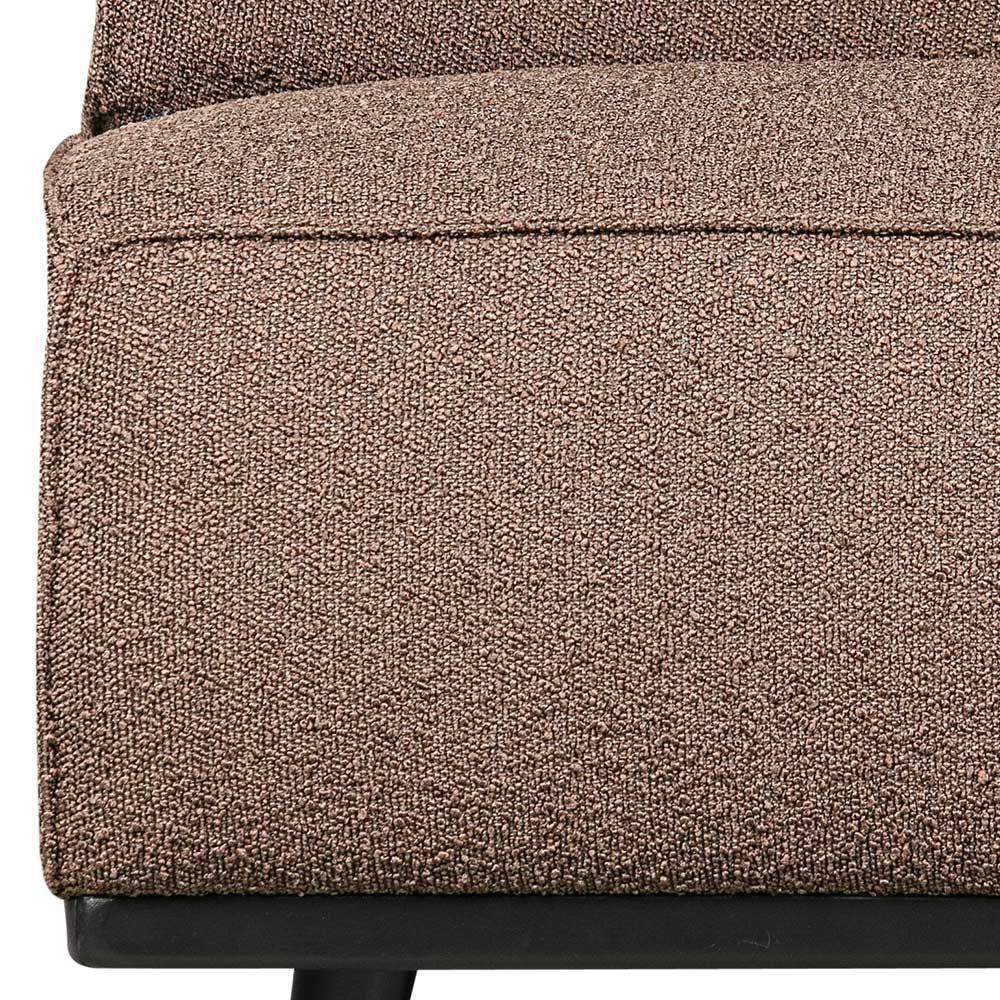 Hellbraunes Sofa Modul Element Zenit aus Boucle Stoff mit Bonell Federkern