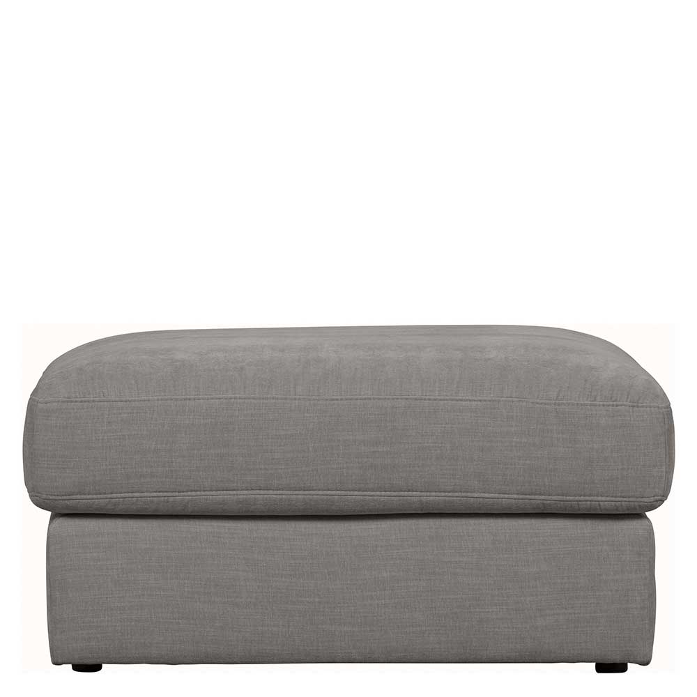 Polsterhocker für Modulsofa Fredoco in Grau 44 cm Sitzhöhe