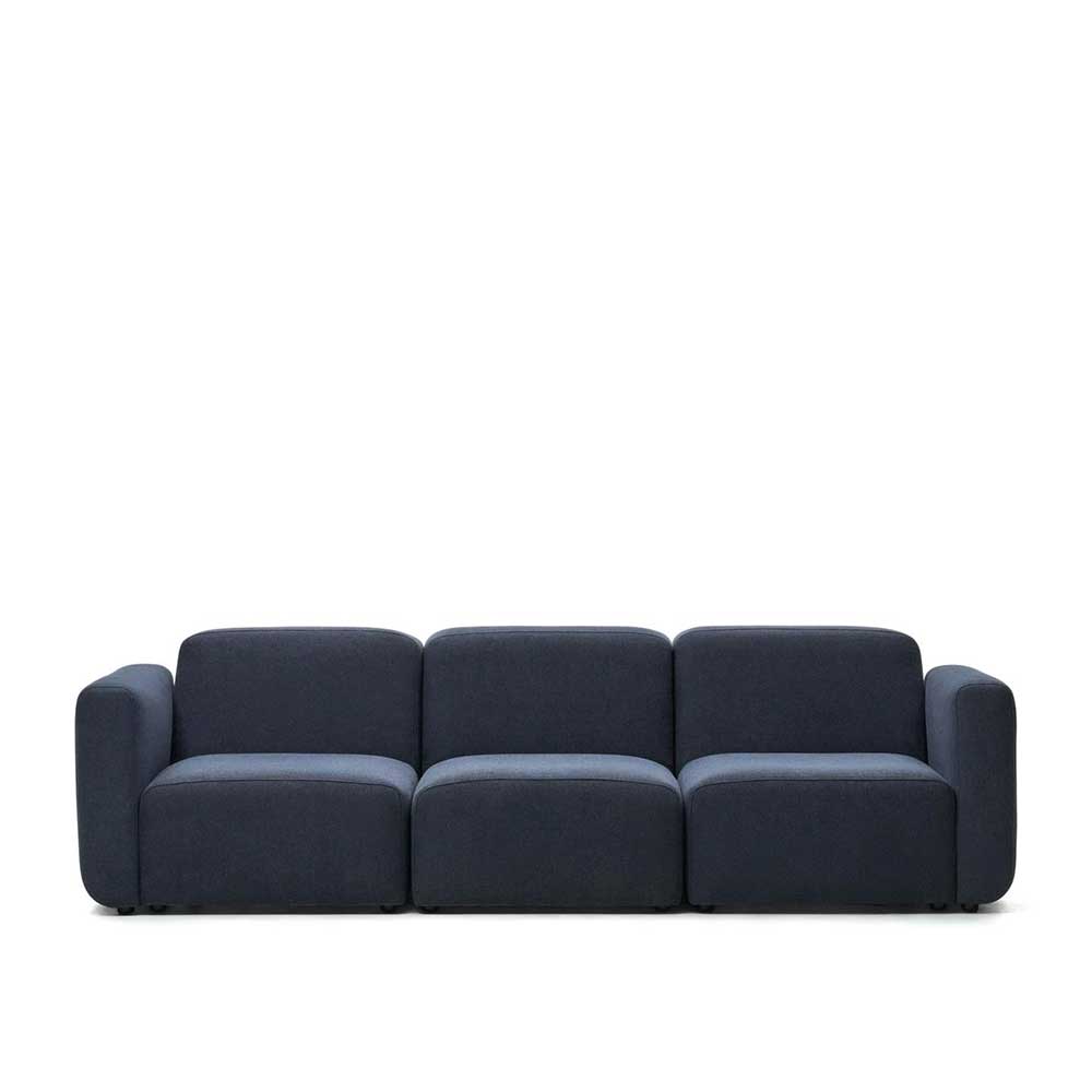 Dreisitzer Couch Badryca in Dunkelblau 263 cm breit