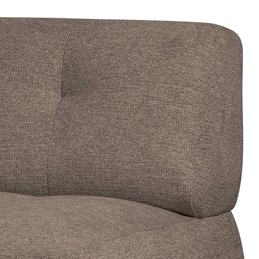 Einsitzer Couch Element Tampa in Graubraun mit Chenille Bezug