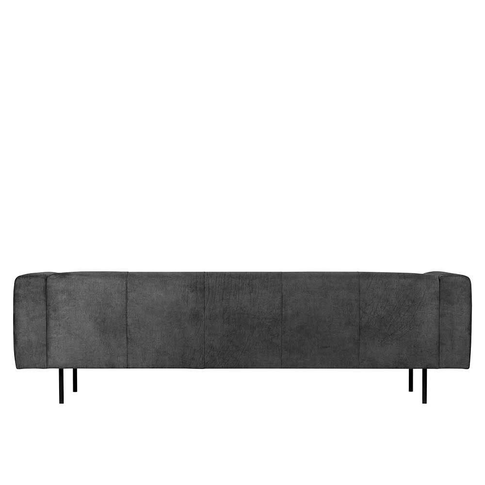 Dreisitzer Sofa Reading in Dunkelgrau Microfaser 250 cm breit