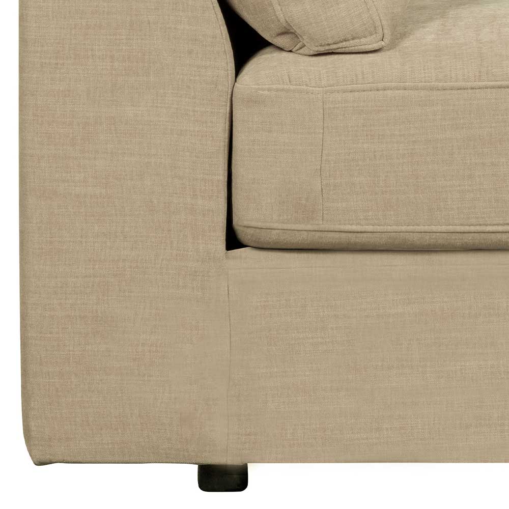 Sofa Element mit Armlehne rechts Pilamonia in Beige aus Webstoff