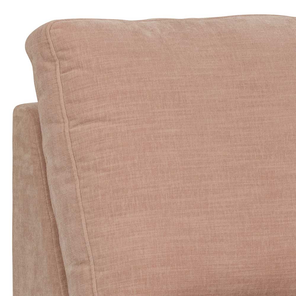 Modulsofa Abschluss Element rechts Oktamian in Rosa aus Webstoff