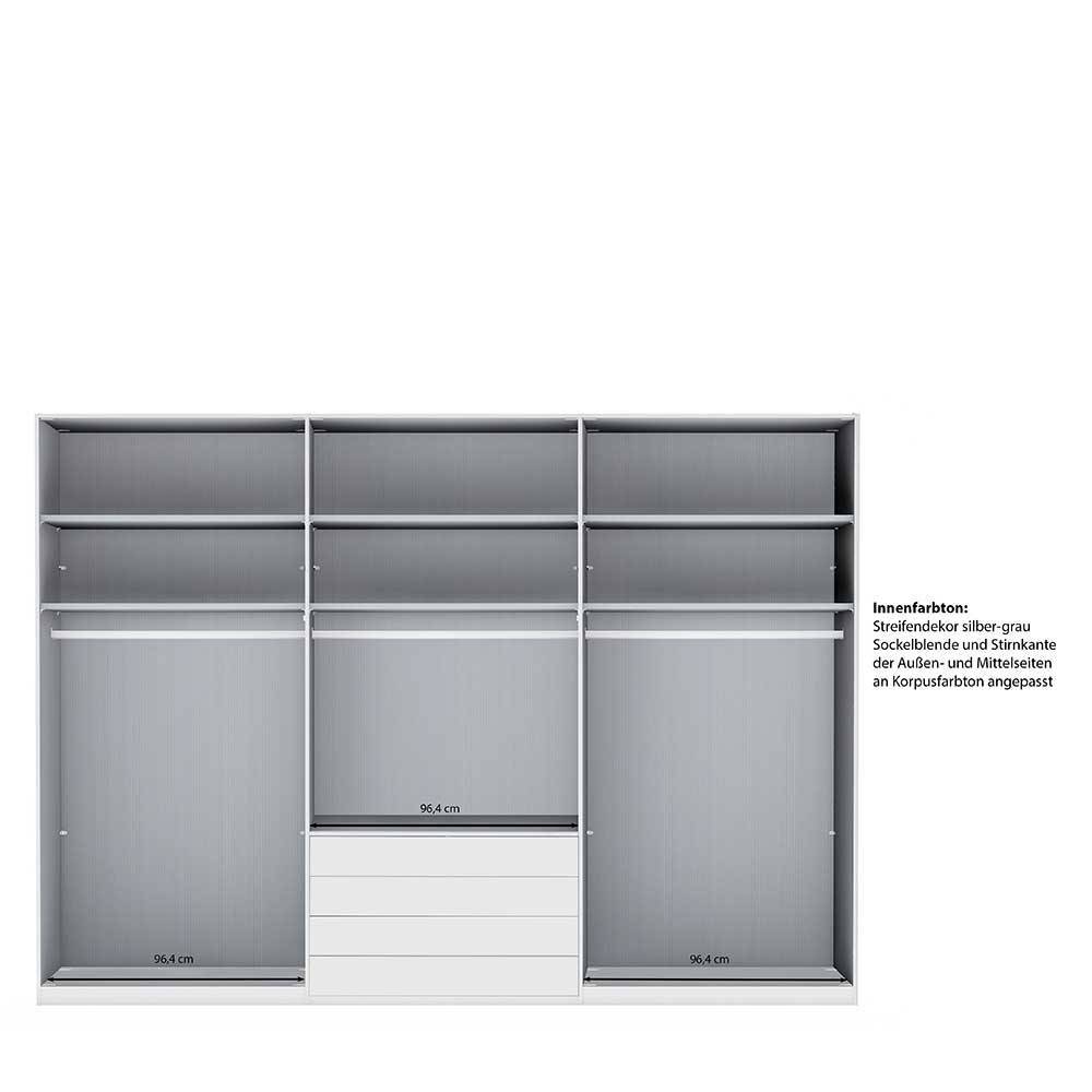 XL Kleiderschrank Bean mit Drehtüren Front glasbeschichtet