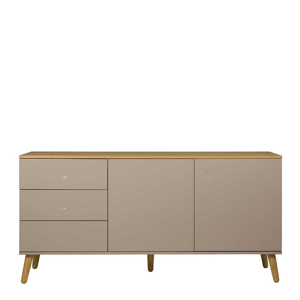 Esszimmersideboard Durioscos in Taupe und Eichefarben