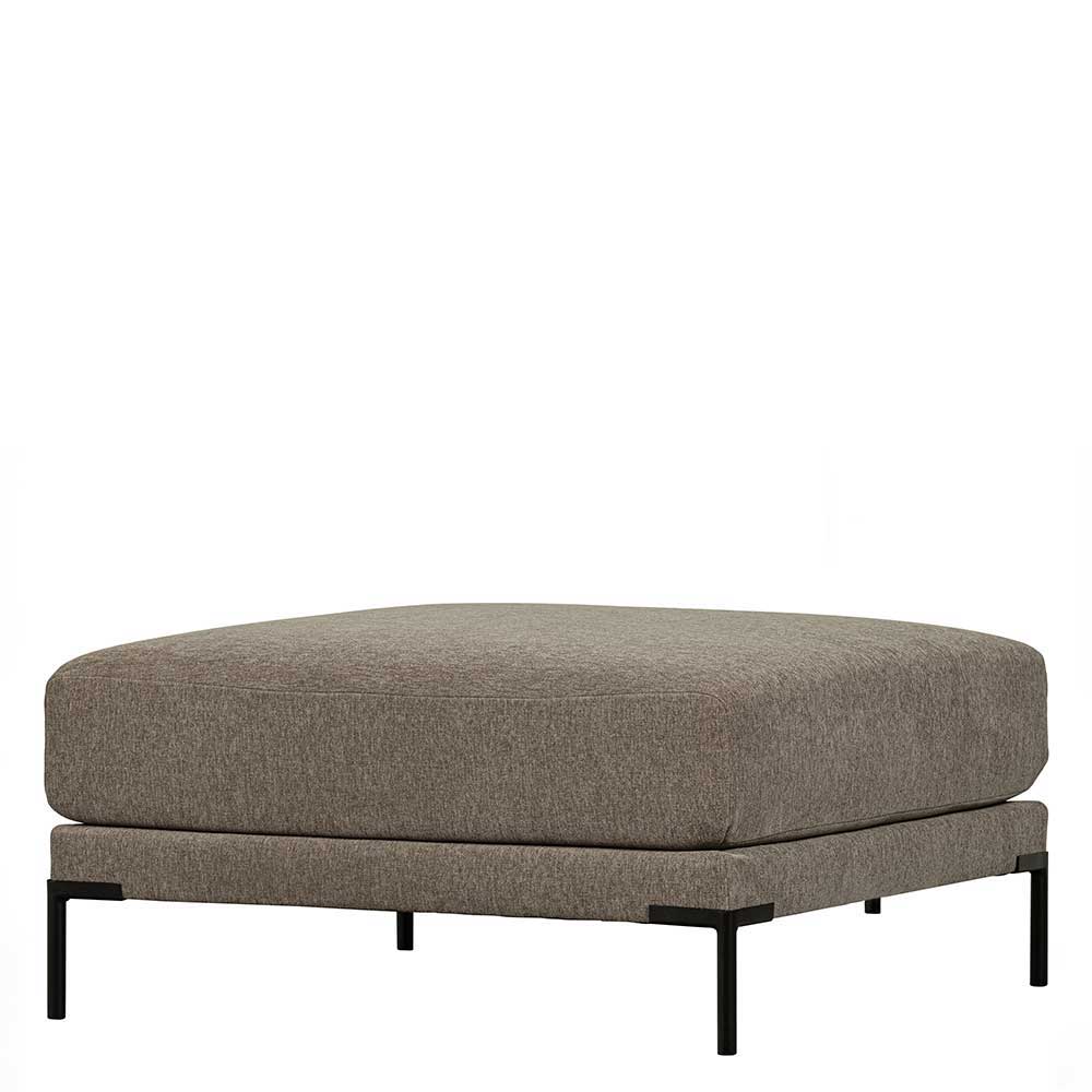 Modulares Sofa Udjaca in Taupe und Schwarz mit fünf Sitzplätzen